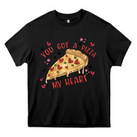 Black you got a pizza my heart Heavy Core Tee - MaliasSmallBusiness
