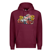 Burgundy Kentucky 4th of July Premium Hoodie - FaDigitalArtStudio