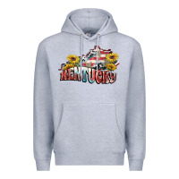 Heather Grey Kentucky 4th of July Premium Hoodie - FaDigitalArtStudio