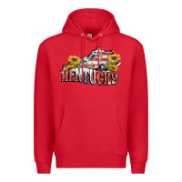 Red Kentucky 4th of July Premium Hoodie - FaDigitalArtStudio