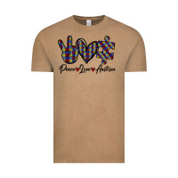 Vintage Coffee Peace Love Autism Vintage Tee - Bettercallsaul