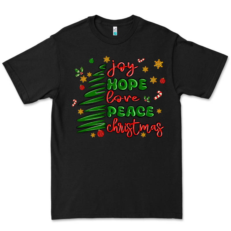 Joy Hope Love Peace Christmas Premium Tee by MaliasSmallBusiness | Teevron
