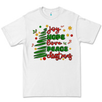 White joy hope love peace christmas Premium Tee - MaliasSmallBusiness
