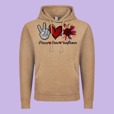 Peace Love Sunshine Sunflower Vintage Hoodie Designed By Bettercallsaul