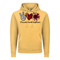 Vintage Mustard Peace Love Sunshine Sunflower Vintage Hoodie - Bettercallsaul