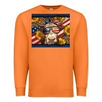 Carrot Western 4th Of July Cow Premium Sweatshirt - LillyAllenDesigns