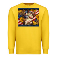 Lemon Western 4th Of July Cow Premium Sweatshirt - LillyAllenDesigns