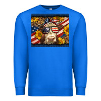 True Royal Western 4th Of July Cow Premium Sweatshirt - LillyAllenDesigns