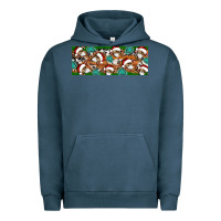 Pigment Midnight Navy Santa skeleton christmas Urban Hoodie - Artiststas