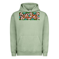 Pigment Oil Green Santa skeleton christmas Urban Hoodie - Artiststas