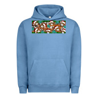 Pigment Pebble Blue Santa skeleton christmas Urban Hoodie - Artiststas