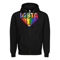 Black lgbtq pride Zipper Hoodie - FaDigitalArtStudio