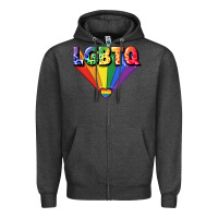Charcoal Heather lgbtq pride Zipper Hoodie - FaDigitalArtStudio