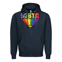 Navy lgbtq pride Zipper Hoodie - FaDigitalArtStudio