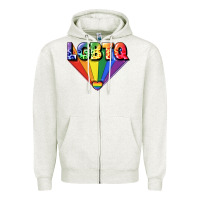 Oatmeal Heather lgbtq pride Zipper Hoodie - FaDigitalArtStudio