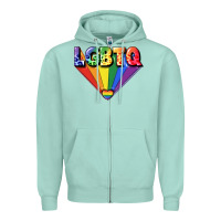 Seafoam lgbtq pride Zipper Hoodie - FaDigitalArtStudio