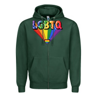 Sports Green lgbtq pride Zipper Hoodie - FaDigitalArtStudio