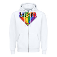 White lgbtq pride Zipper Hoodie - FaDigitalArtStudio