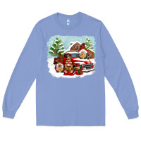 Colony Blue Christmas gnomes with red truck Long Sleeve Tee - NancyCooperArtShop