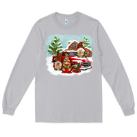 Moon Dust Christmas gnomes with red truck Long Sleeve Tee - NancyCooperArtShop