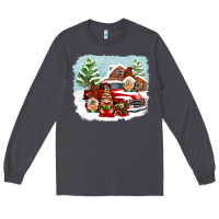 Smoke Christmas gnomes with red truck Long Sleeve Tee - NancyCooperArtShop