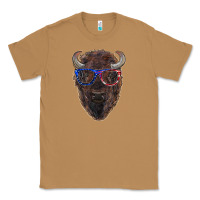 Toasted Coconut bison with american flag glasses Classic Tee - RanaPortraitStore