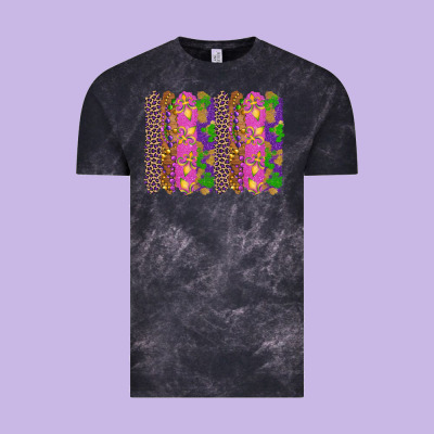 Mardi Gras Brushstrokes Vintage Tee Designed By Ranaportraitstore