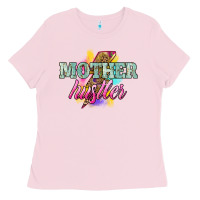 Bubblegum Pink mother hustler lightning bolt Ladies Tee - NancyCooperArtShop
