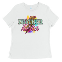 White mother hustler lightning bolt Ladies Tee - NancyCooperArtShop