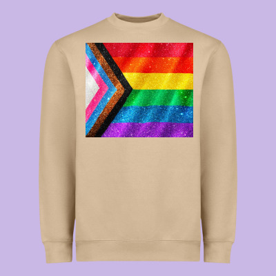 Pride Flag Heavyweight Sweatshirt Designed By Cowgirlartshop