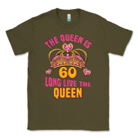 Army Green the queen is 60 long live the queen Classic Tee - Jasminsmagicworld