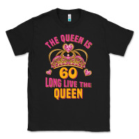 Black the queen is 60 long live the queen Classic Tee - Jasminsmagicworld