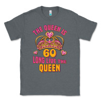 Charcoal Heather the queen is 60 long live the queen Classic Tee - Jasminsmagicworld