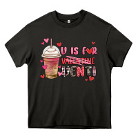 Asphalt v is for valentine venti coffee cup Heavy Core Tee - MaliasSmallBusiness