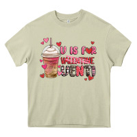 Mossy v is for valentine venti coffee cup Heavy Core Tee - MaliasSmallBusiness