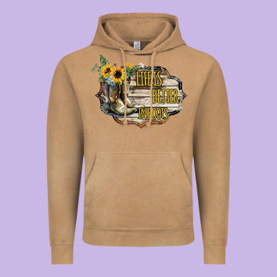 Life Is Better In Boots Vintage Hoodie Designed By Bettercallsaul