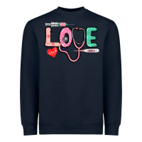 Navy Love Nursing Heavyweight Sweatshirt - CowGirlArtShop