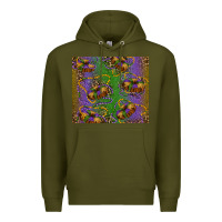 Army Green mardi gras king cake leopard Premium Hoodie - RanaPortraitStore