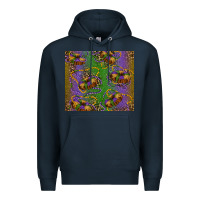 Navy mardi gras king cake leopard Premium Hoodie - RanaPortraitStore