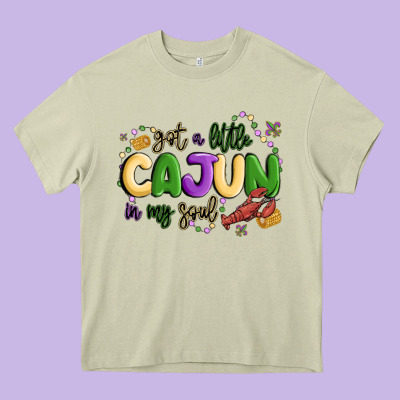 Got A Little Cajun In My Soul Heavy Core Tee Designed By Maliassmallbusiness