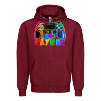 Burgundy Gaymer Zipper Hoodie - FaDigitalArtStudio
