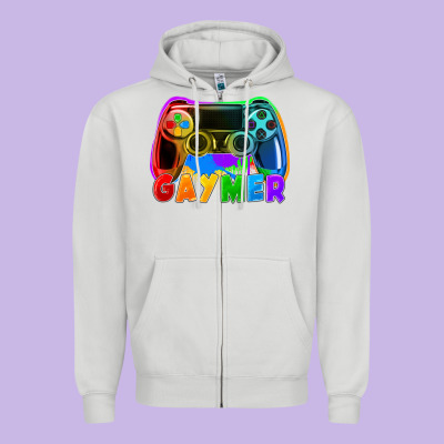 Gaymer Zipper Hoodie Designed By Fadigitalartstudio