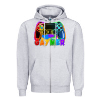 Heather Grey Gaymer Zipper Hoodie - FaDigitalArtStudio