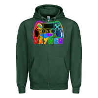 Sports Green Gaymer Zipper Hoodie - FaDigitalArtStudio