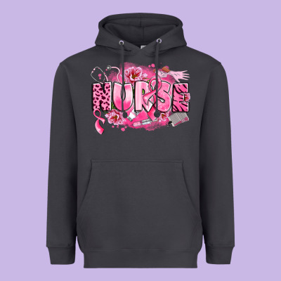 Breast Cancer Nurse Heavyweight Hoodie Designed By Lillyallendesigns
