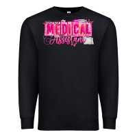 Black valentine medical assistant Premium Sweatshirt - CowhideDigitalArt