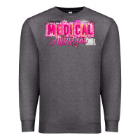 Charcoal Heather valentine medical assistant Premium Sweatshirt - CowhideDigitalArt