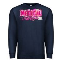 Navy valentine medical assistant Premium Sweatshirt - CowhideDigitalArt