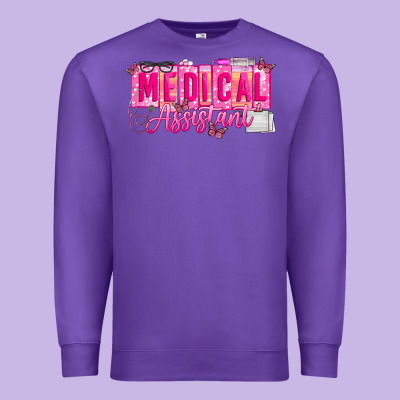 Valentine Medical Assistant Premium Sweatshirt Designed By Cowhidedigitalart