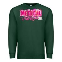 Sports Green valentine medical assistant Premium Sweatshirt - CowhideDigitalArt